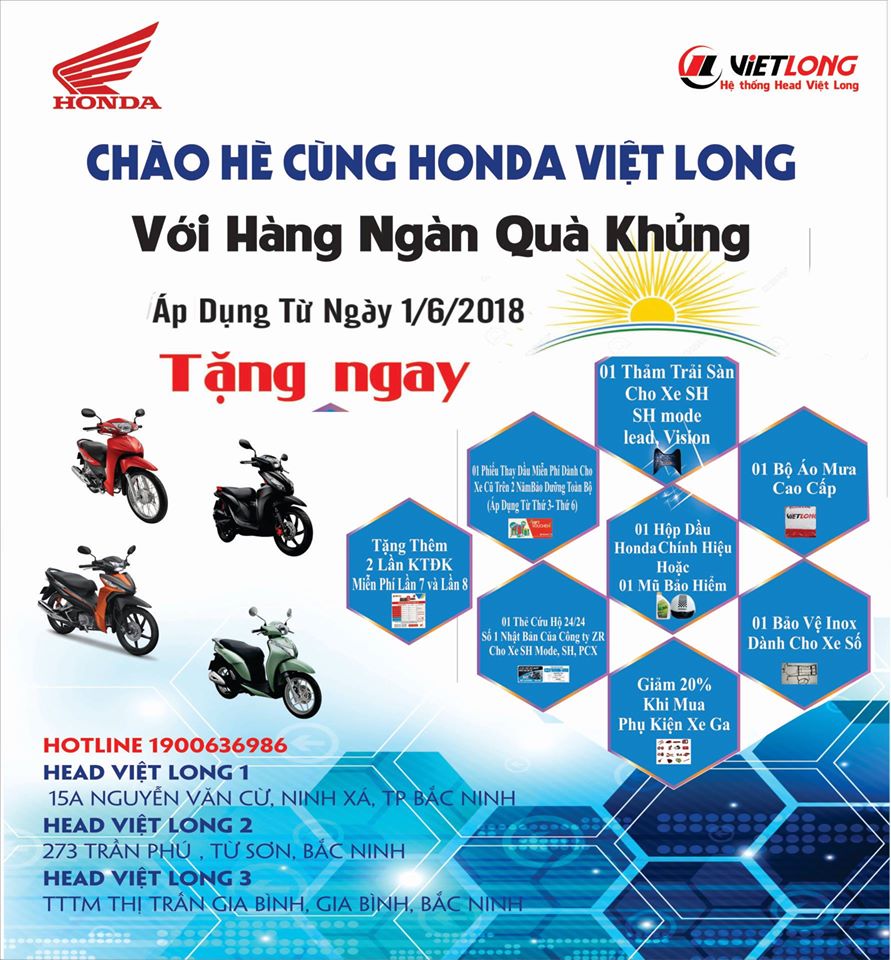 THÁNG 6 NÀY HONDA VIỆT LONG CÓ GÌ