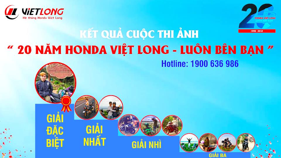 ?️?️? HONDA VIỆT LONG THÔNG BÁO KẾT QUẢ CUỘC THI ẢNH “20 năm Honda Việt Long – Luôn bên bạn”