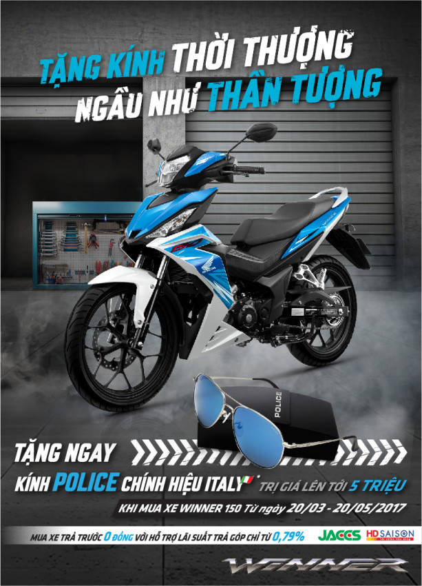 Rinh quà thời thượng với chương trình ưu đãi Honda WINNER