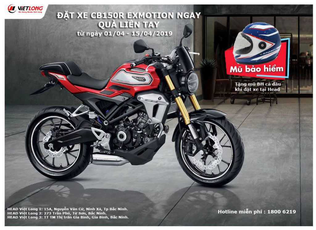 ĐẶT XE CB150R EXMOTION NGAY QUÀ LIÊN TAY