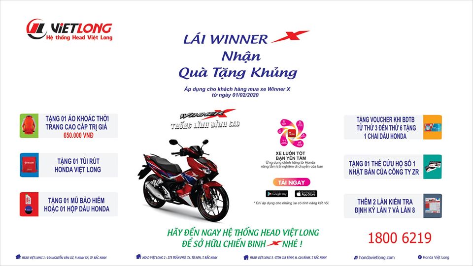 LÁI WINNER X NHẬN QUÀ CỰC KHỦNG TẠI HONDA VIỆT LONG