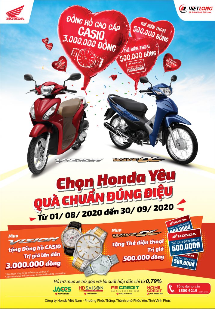 ??? CHƯƠNG TRÌNH KHUYẾN MÃI “ CHỌN HONDA YÊU, QUÀ CHUẨN ĐÚNG ĐIỆU “