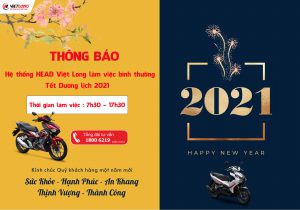 HỆ THỐNG HEAD VIỆT LONG THÔNG BÁO LỊCH LÀM VIỆC TẾT DƯƠNG LỊCH 2021