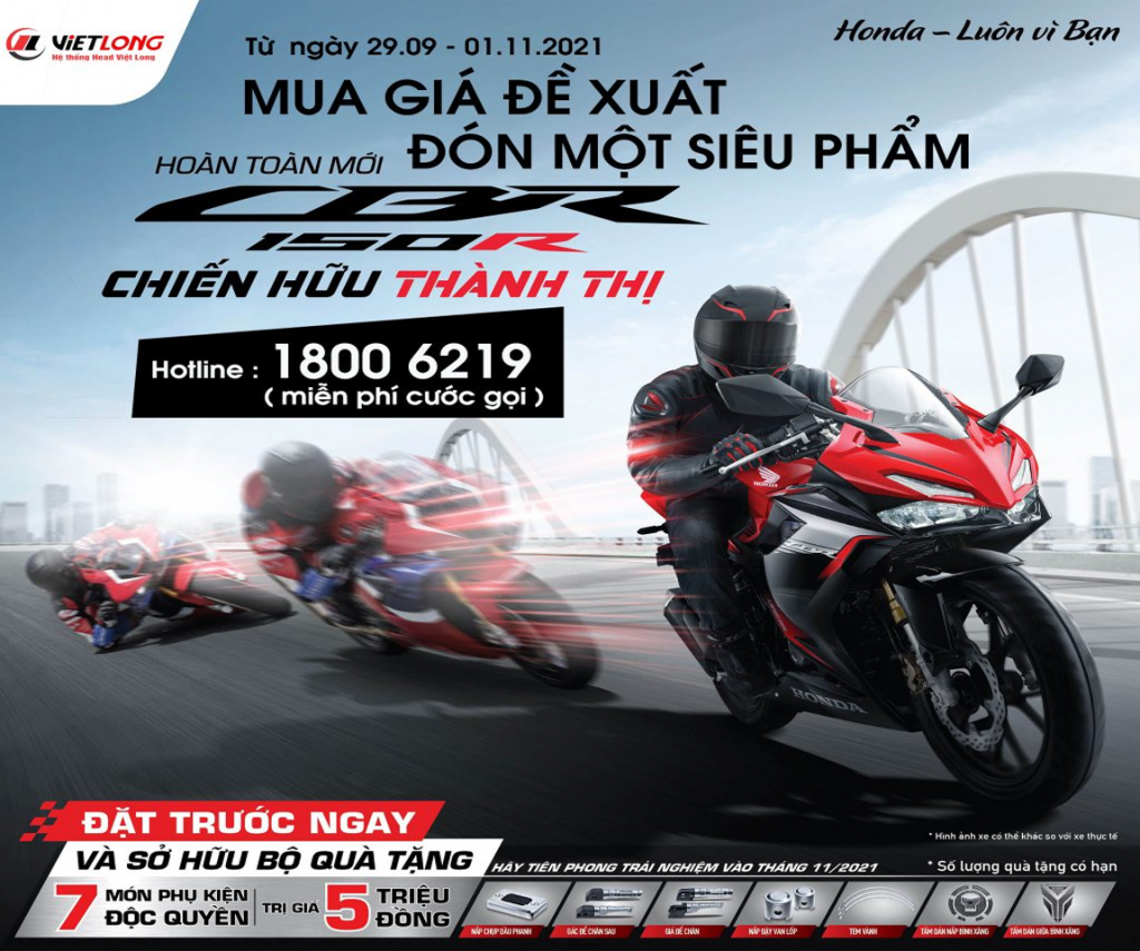 MUA GIÁ ĐỀ XUẤT ĐÓN MỘT SIÊU PHẨM HOÀN TOÀN MỚI – CBR150R CHIẾN HỮU THÀNH THỊ