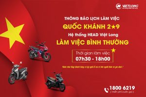 HỆ THỐNG HEAD VIỆT LONG THÔNG BÁO LỊCH LÀM VIỆC NGÀY 02/09