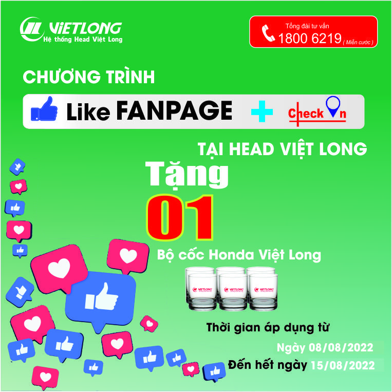 CHƯƠNG TRÌNH KHUYẾN MẠI CHECK IN TẠI HỆ THỐNG HEAD VIỆT LONG