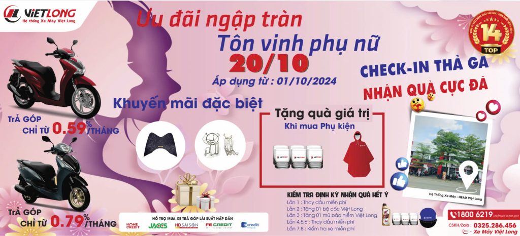 ƯU ĐÃI NGẬP TRÀN – TÔN VINH PHỤ NỮ 20/10