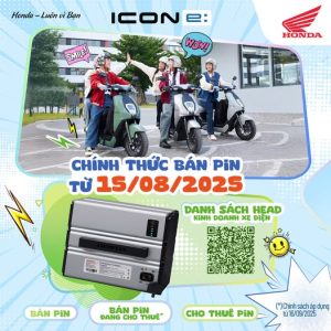 Honda Việt Nam công bố CHÍNH SÁCH BÁN PIN của xe gắn máy điện Honda ICON e:
