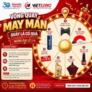 🎉🎡 VÒNG QUAY MAY MẮN – QUAY LÀ CÓ QUÀ! 🎁 🇻🇳 MỪNG ĐẠI LỄ 02/09 CÙNG HEAD VIỆT LONG 🇻🇳